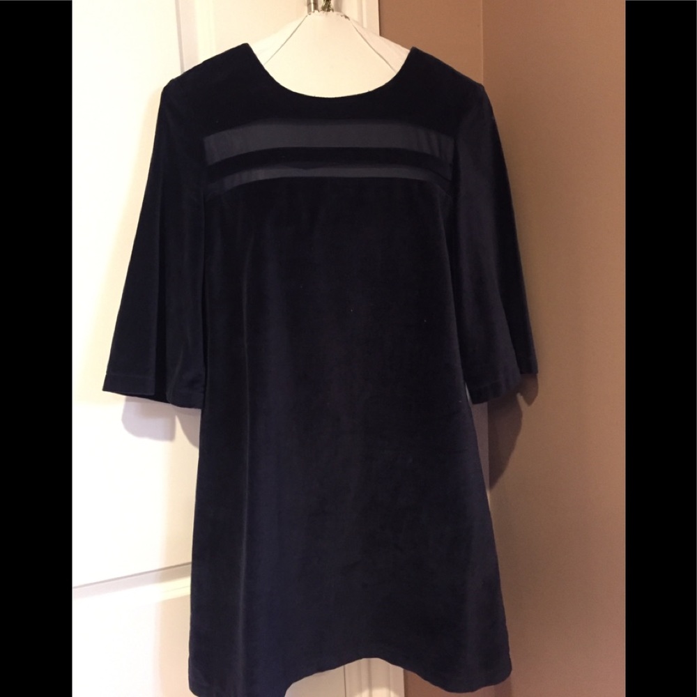 Ben Sherman navy velvet dress